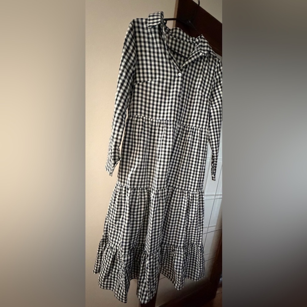 Black and White Gingham Dress - Picture 4 of 4